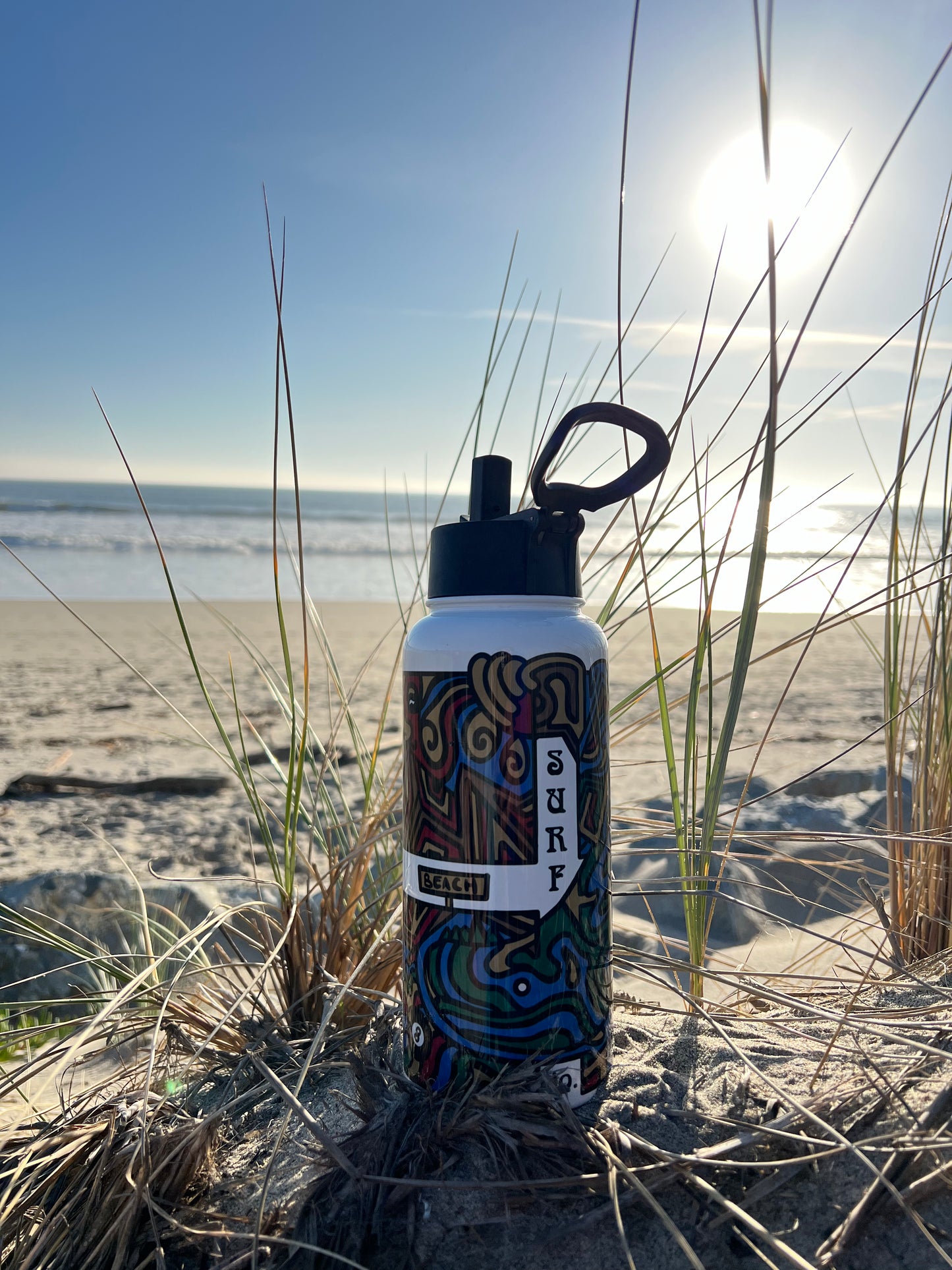 Flagship Stainless Water Bottle 32oz - W/ Straw lid